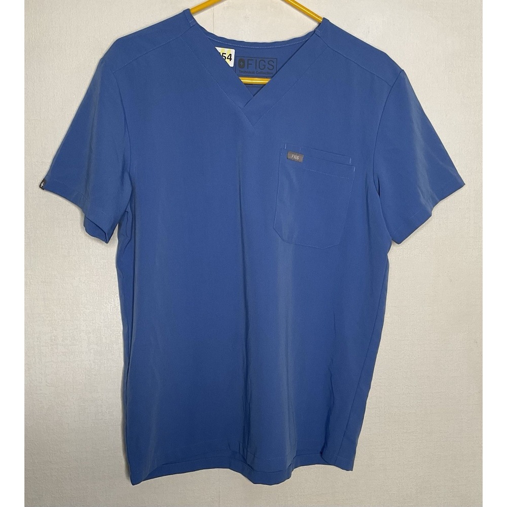 Figs Womens Casma‎ 2 Pocket Scrub Top Shirt Blue Size Small Style PO1473